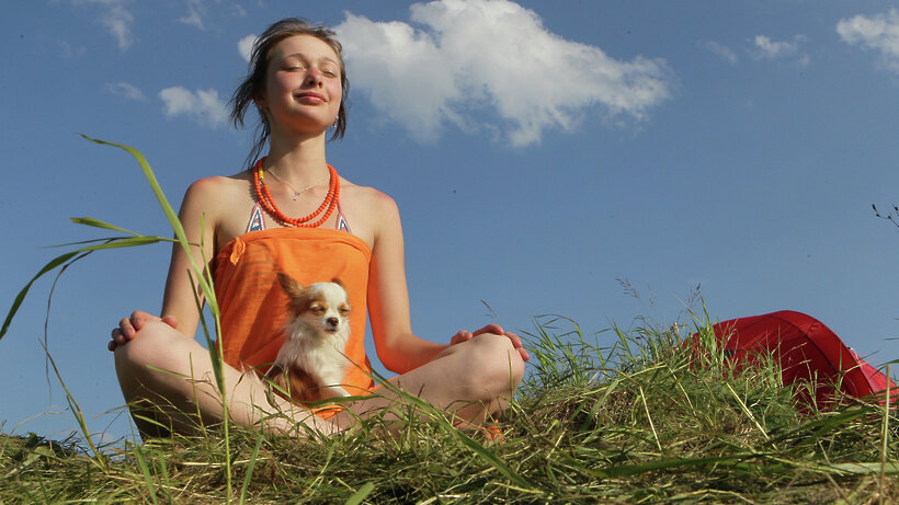    Йога на свежем воздухе ©Алексей Куденко РИА Новости