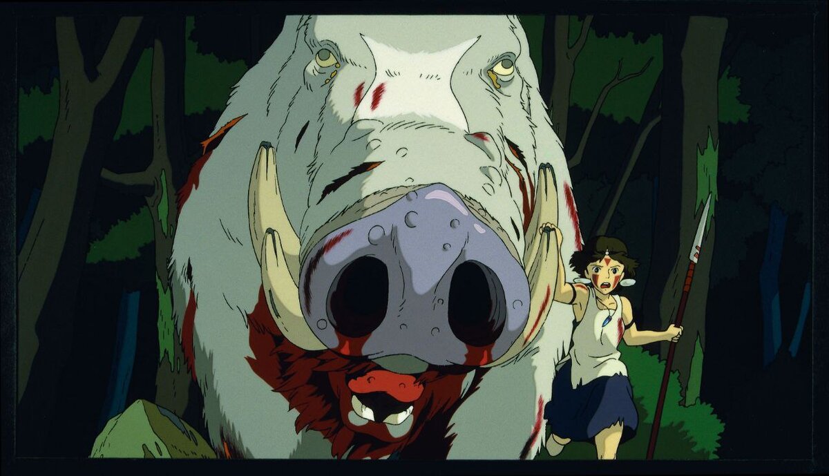 Кадр из фильма "Принцесса Мононоке"