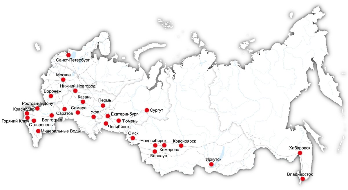 Уфа на карте России.Взято с Яндекс.Картинки.