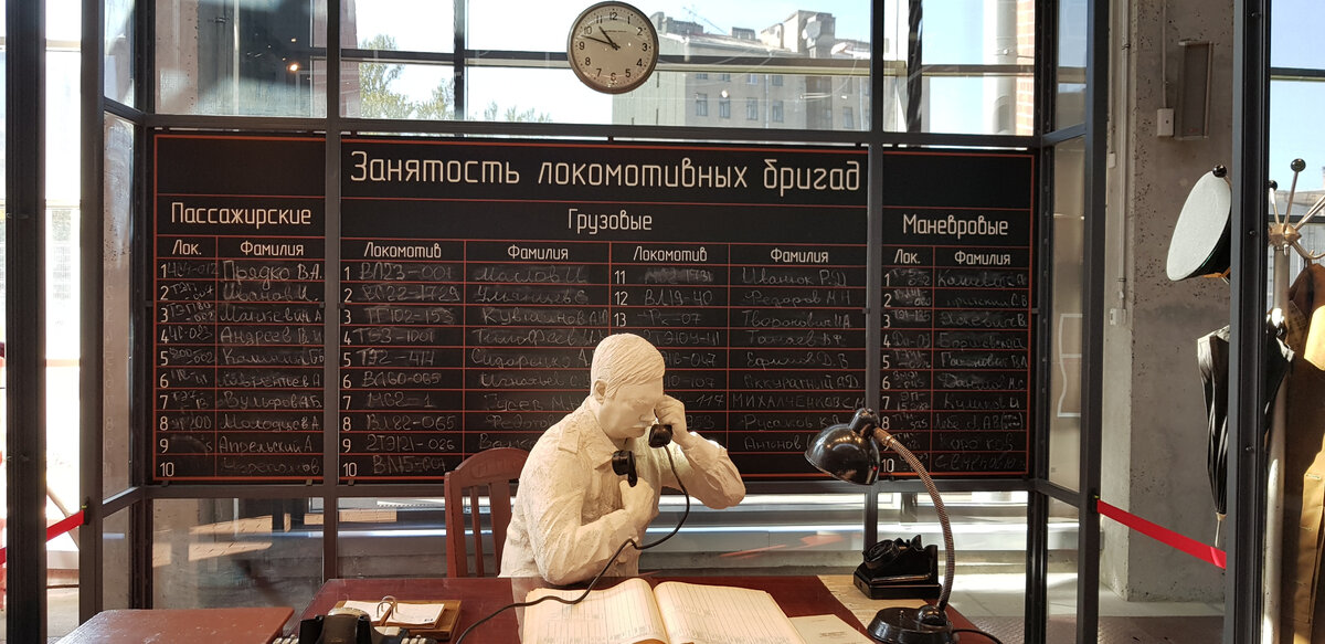 В основном депо (депо приписки лок бригады) в дежурке висел стенд, на котором были  написаны фамилии паровозников, и против каждой висела жестяная табличка разного  цвета: «в  поездке», «в отпуске», «дома», «на больничном»  и  т.д. Фото: Алексей Алексеев