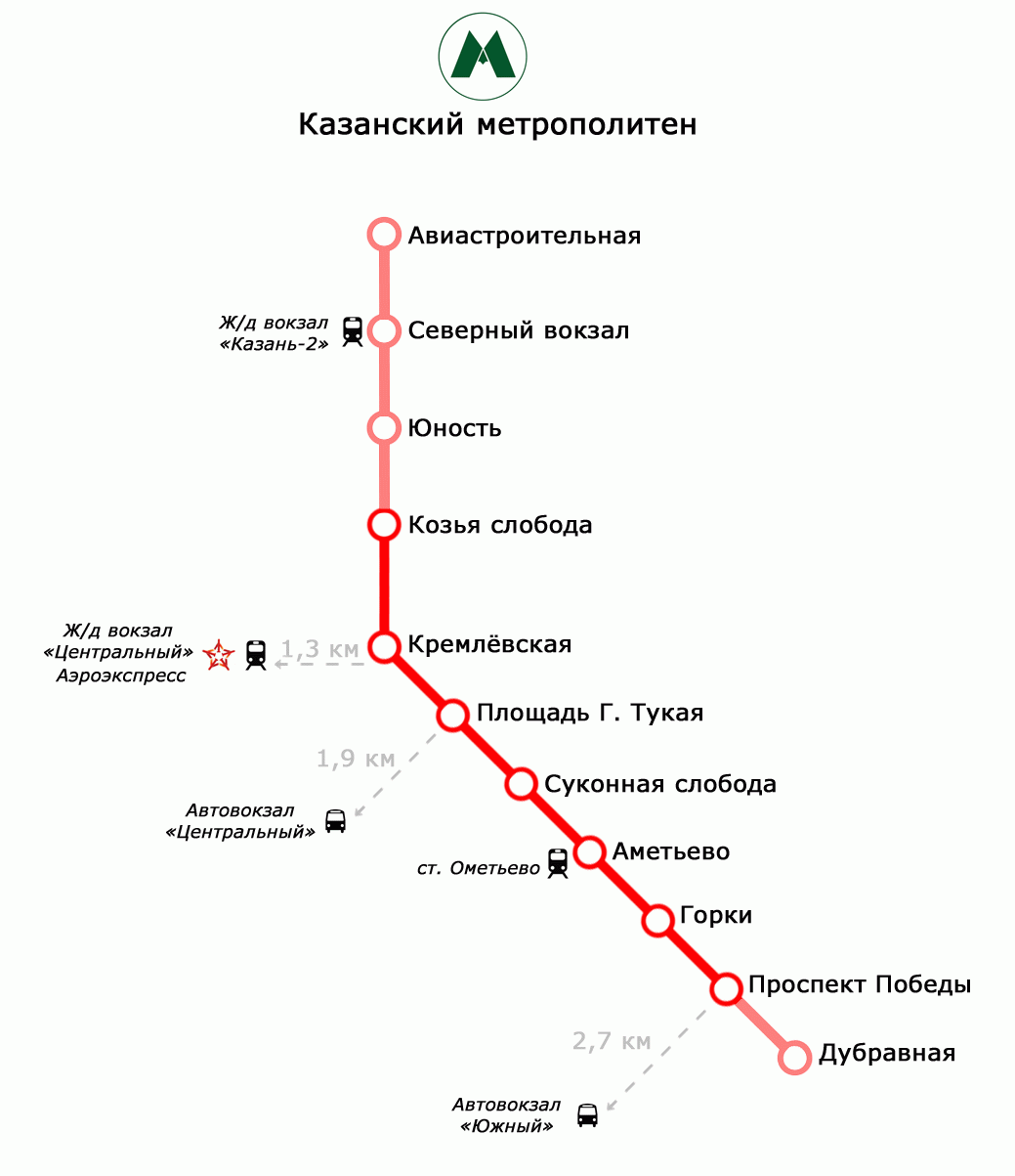 Казань метро яшьлек карта