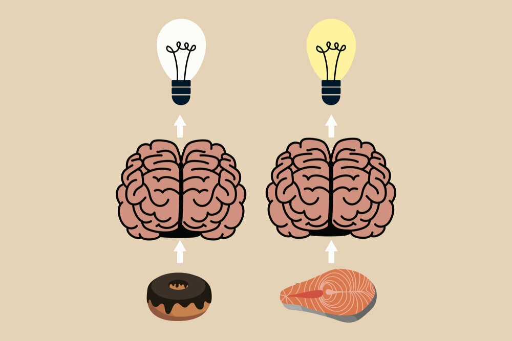 Мозг энергия. Энергетика мозга. Еда и мозг иллюстрации.