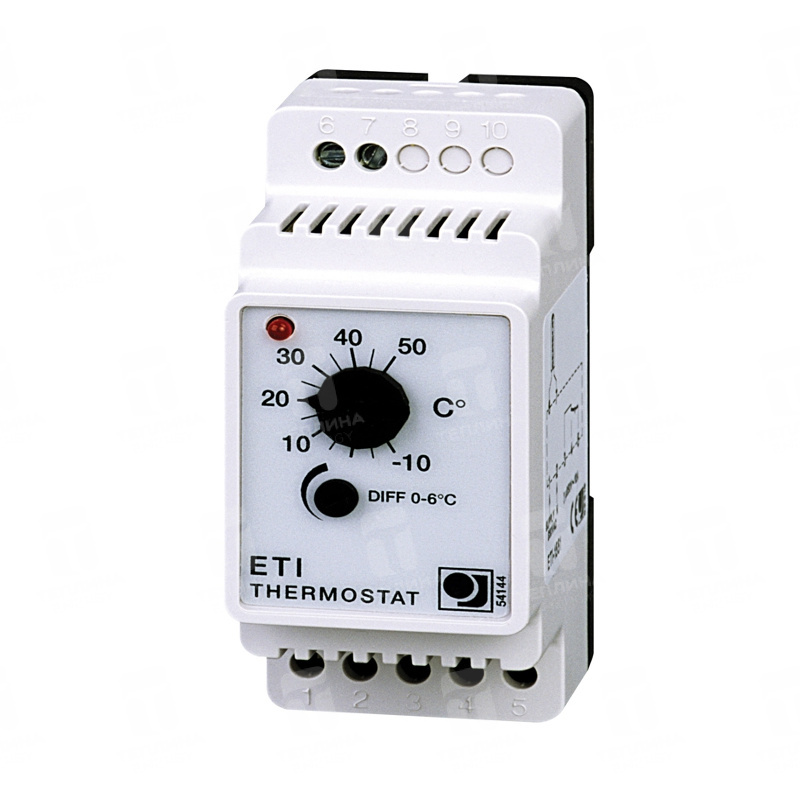 Терморегулятор ETI-1551 систем обогрева предназначен для кабельного обогрева, защиты от замерзания и поддержания температуры трубопроводов, водопроводов, нефтепроводов и резервуаров