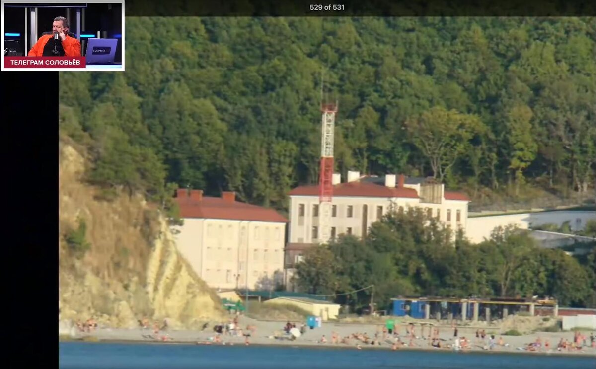 Кадр из авторской программы Владимира Соловьёва "Полный контакт".