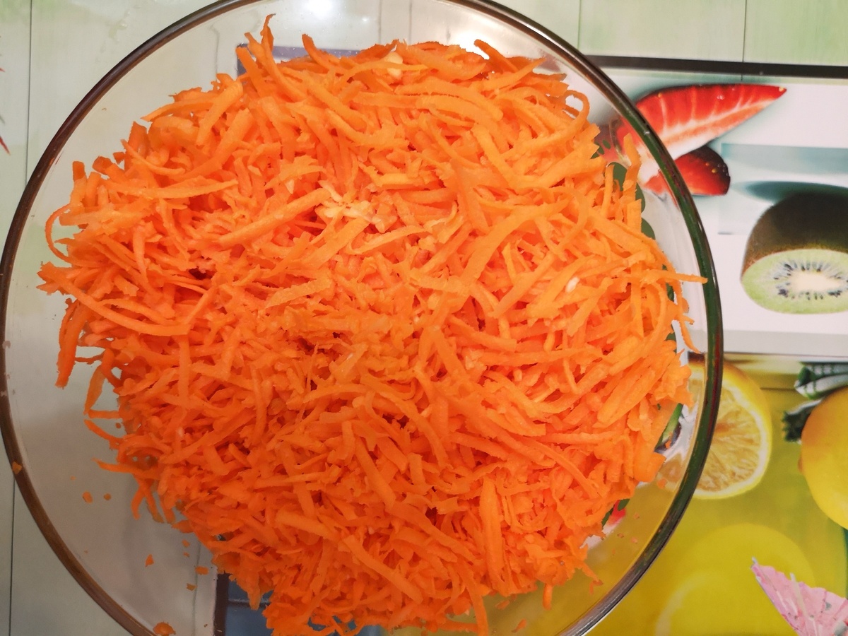 Натертая на средней терке.