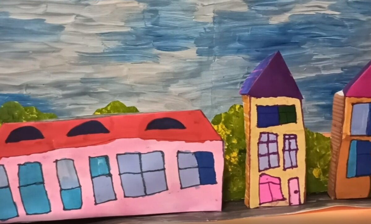 Вот такие декорации я сделал к своему мультфильму.