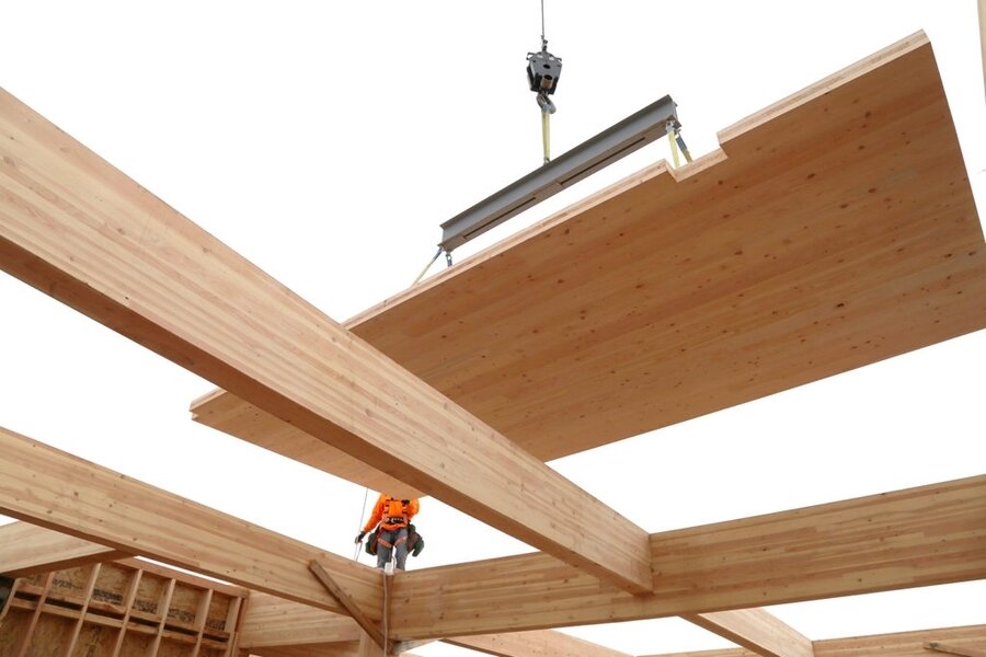 Стройка дома из CLT-панелей