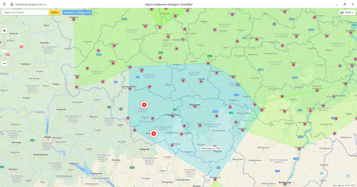 Smartnet базовые станции карта