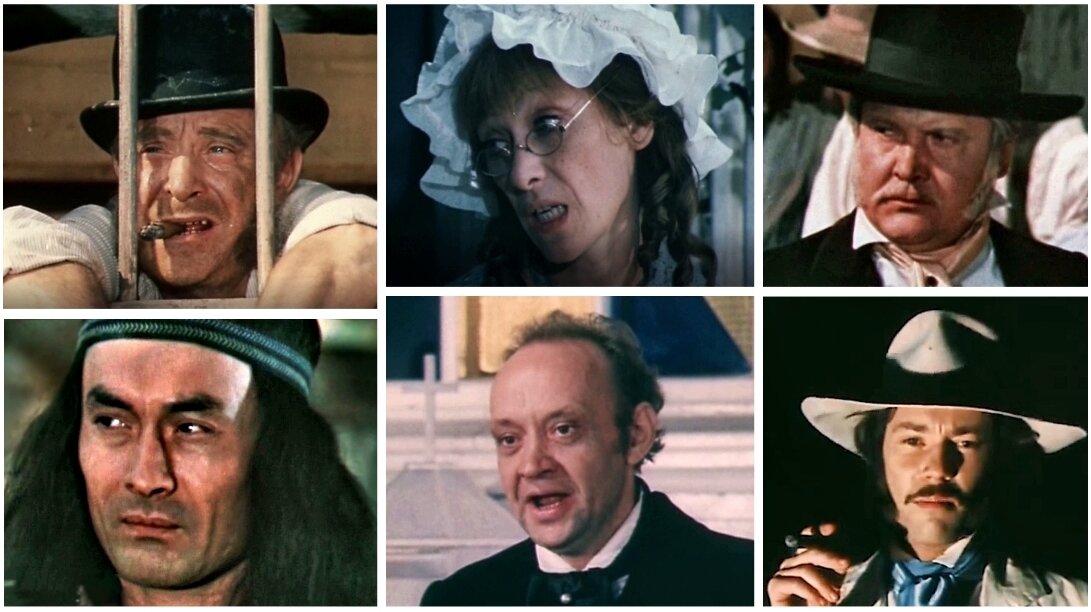 Актёры из фильма «Приключения Тома Сойера и Гекльберри Финна».