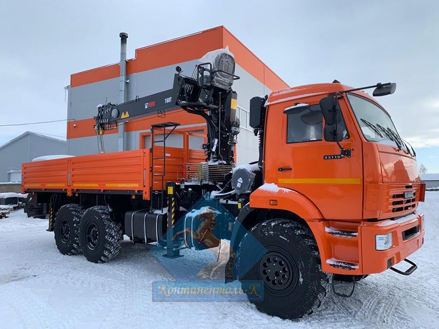 Бортовой автомобиль Камаз-43118 с КМУ Hiab TM 160