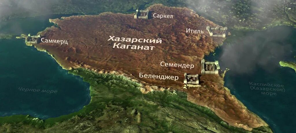 Карта Хазарского каганата