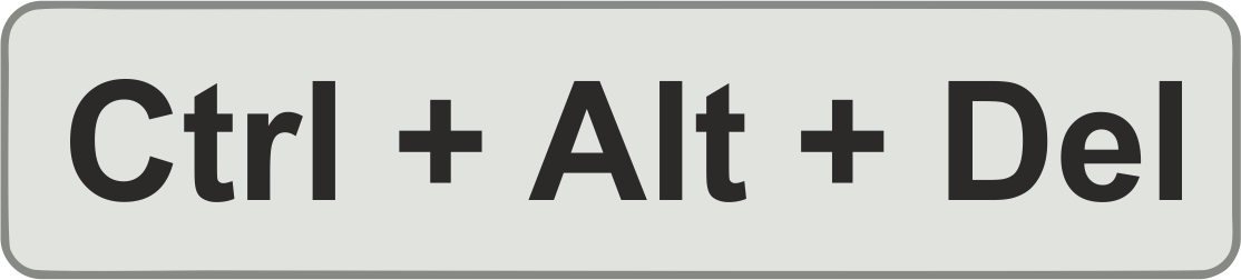 Аварийное сочетание клавиш: «Ctrl + Alt + Del»