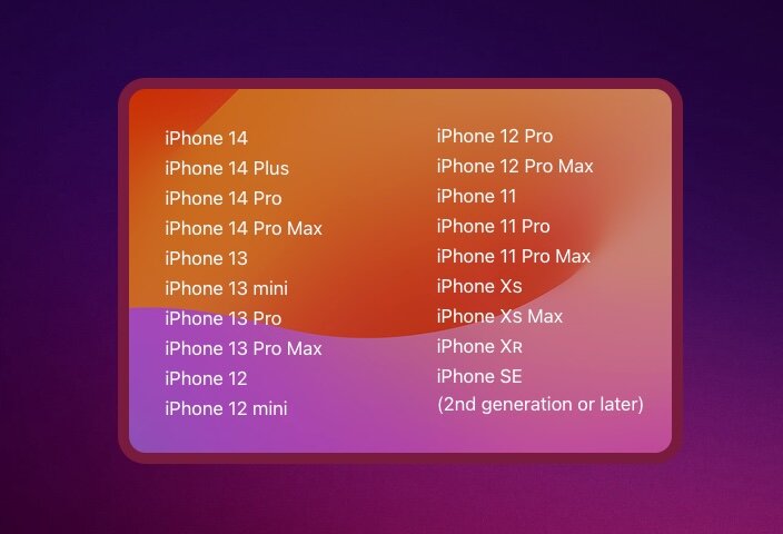    Список Айфонов, совместимых с iOS 17