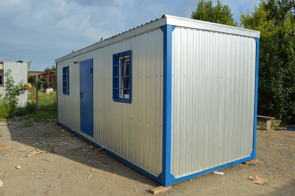 Быстровозводимые модульные здания. Противопожарная бытовка. Бытовка пост охраны 2. 5). Вагон-бытовки polimer75.