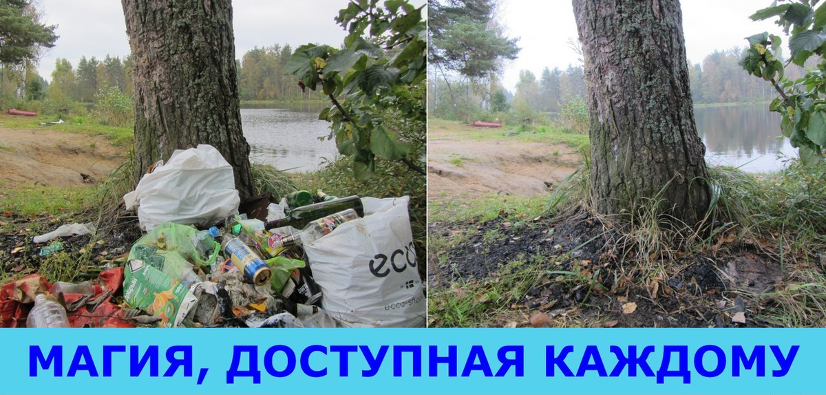 Есть два самых крутых заклинания: первое - не мусори, второе - видишь как кто-то мусорит научи его первому заклинанию!