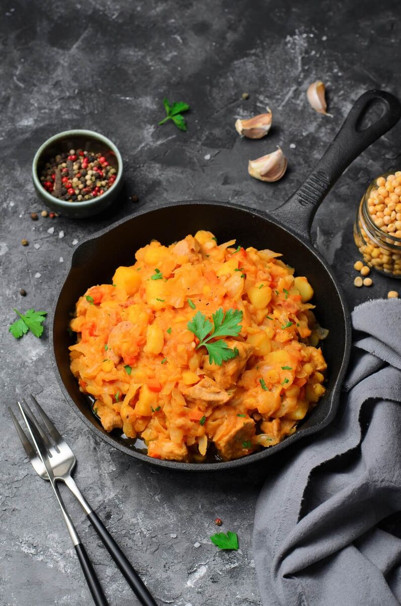 🍴 Сытное рагу с горохом