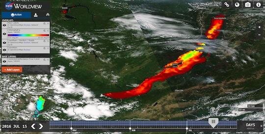 Снимок Байкала со спутника NASA
