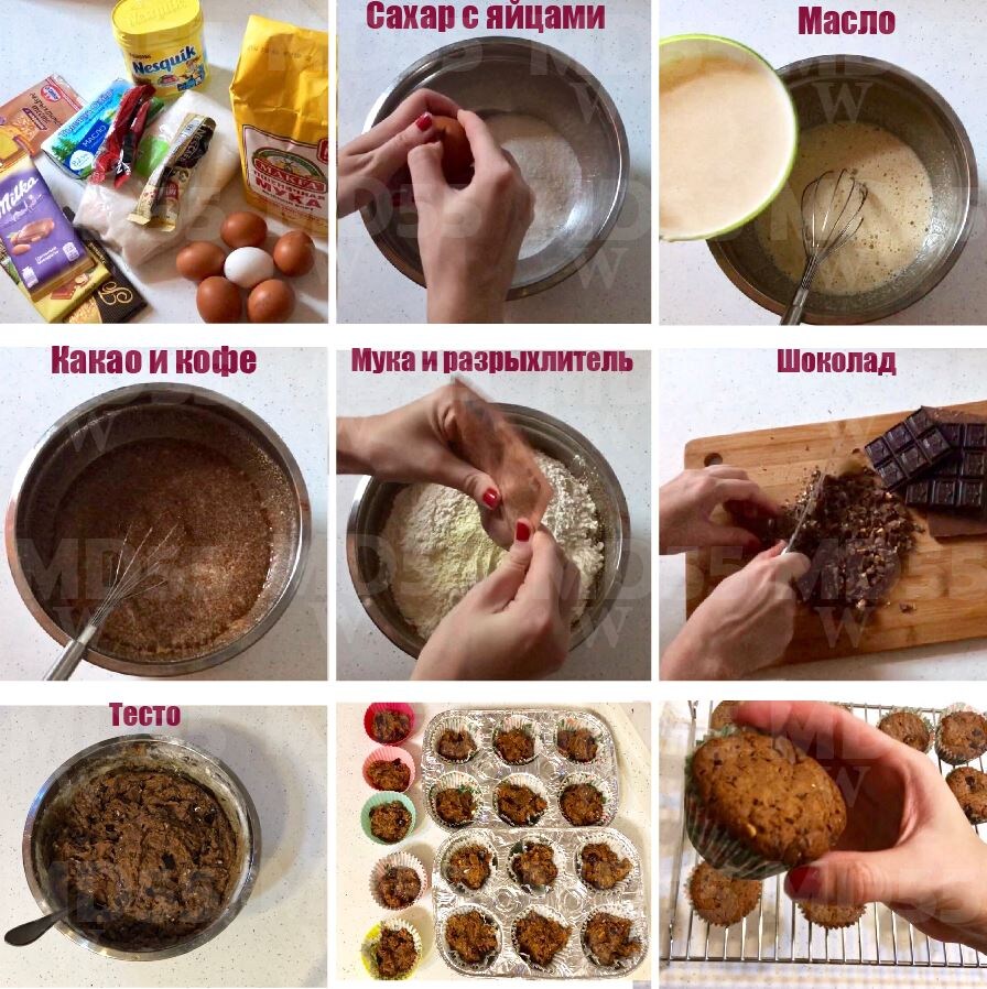 Масла крестьянского не было, пришлось взять другое, а оно на вкус не такое сливочное. А еще пересыпала муки, тесто должно быть жиже и блестеть. Но это не сильно повлияло на вкус. Просто маффин был более сухой. Но, в идеале он очень сочный, поэтому делайте строго по рецепту)