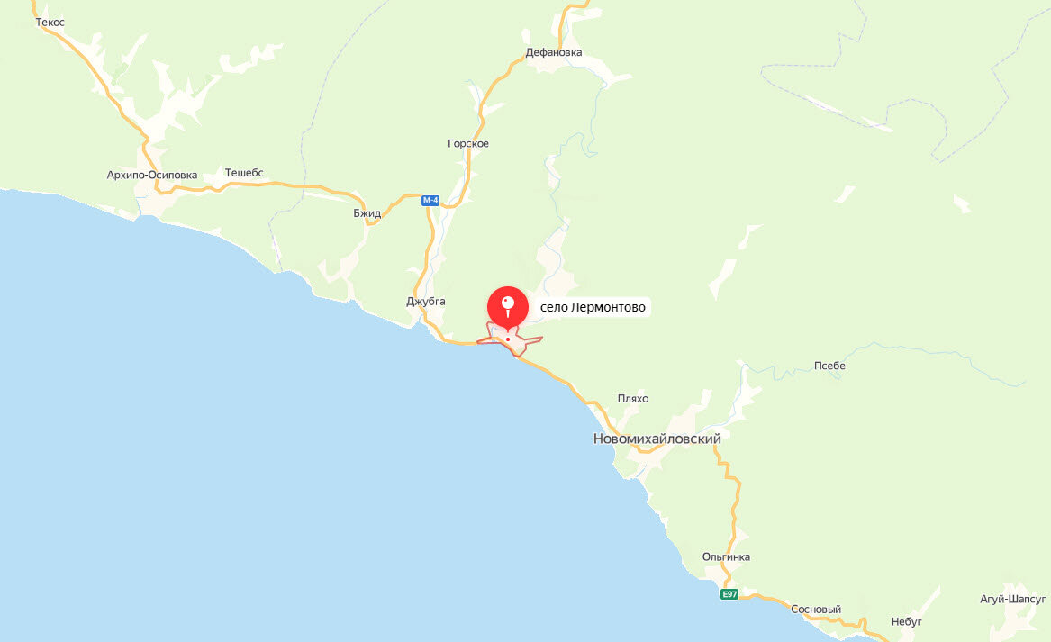 Поселок лермонтово краснодарский край карта - 85 фото