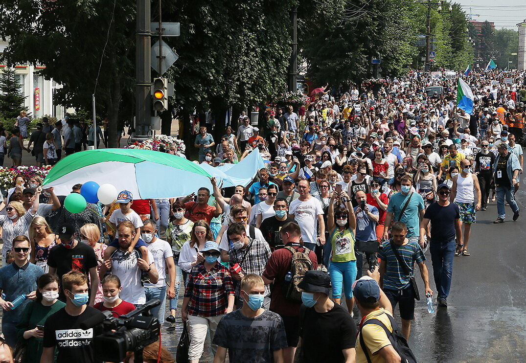 Протесты на улицах Хабаровска