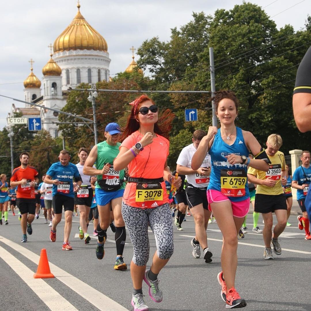 Марафон фото московский полумарафон