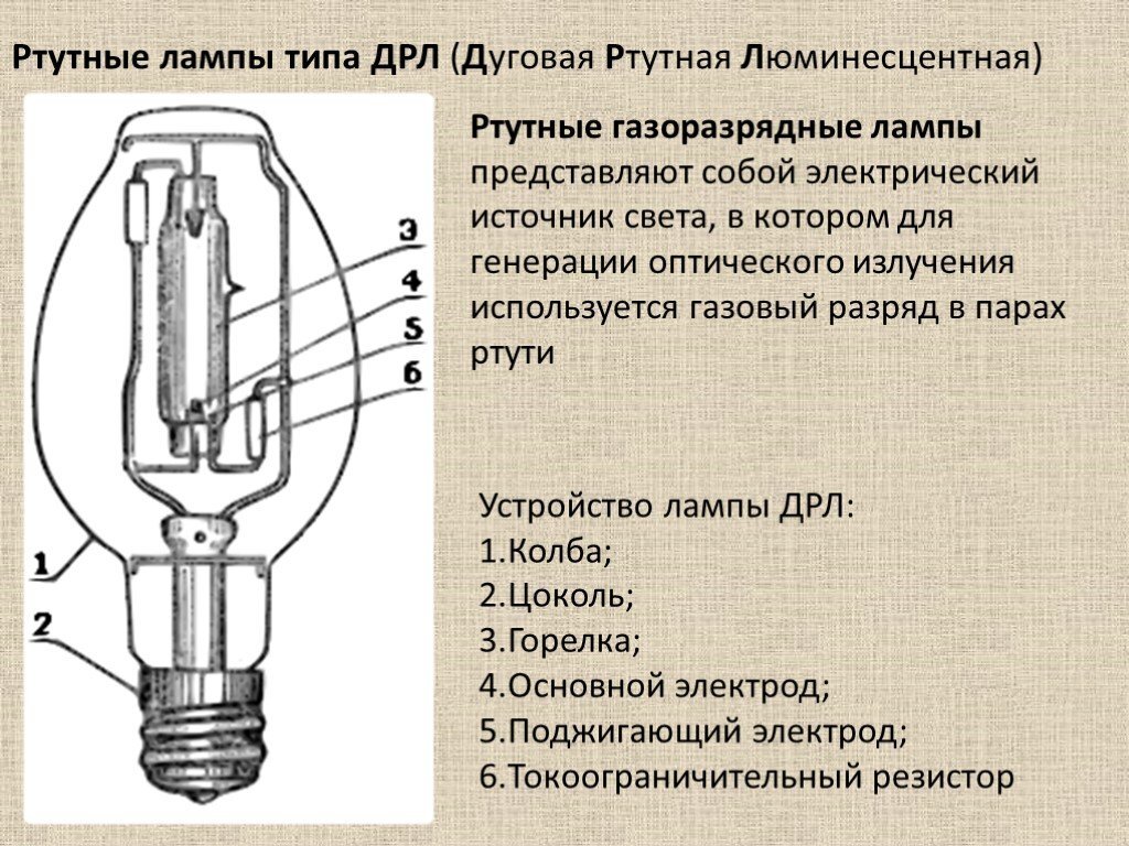 Схема включения светильников с газоразрядными лампами