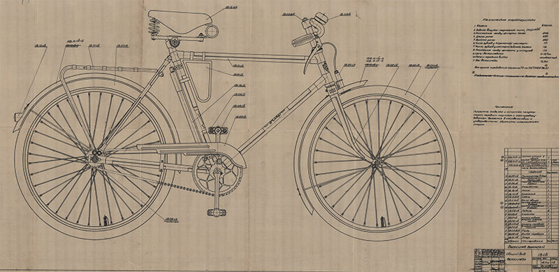 Размеры советского велосипеда. Чертежи исторических велосипедов. История велосипеда. Размеры передней большой звезды велосипеда Урал.