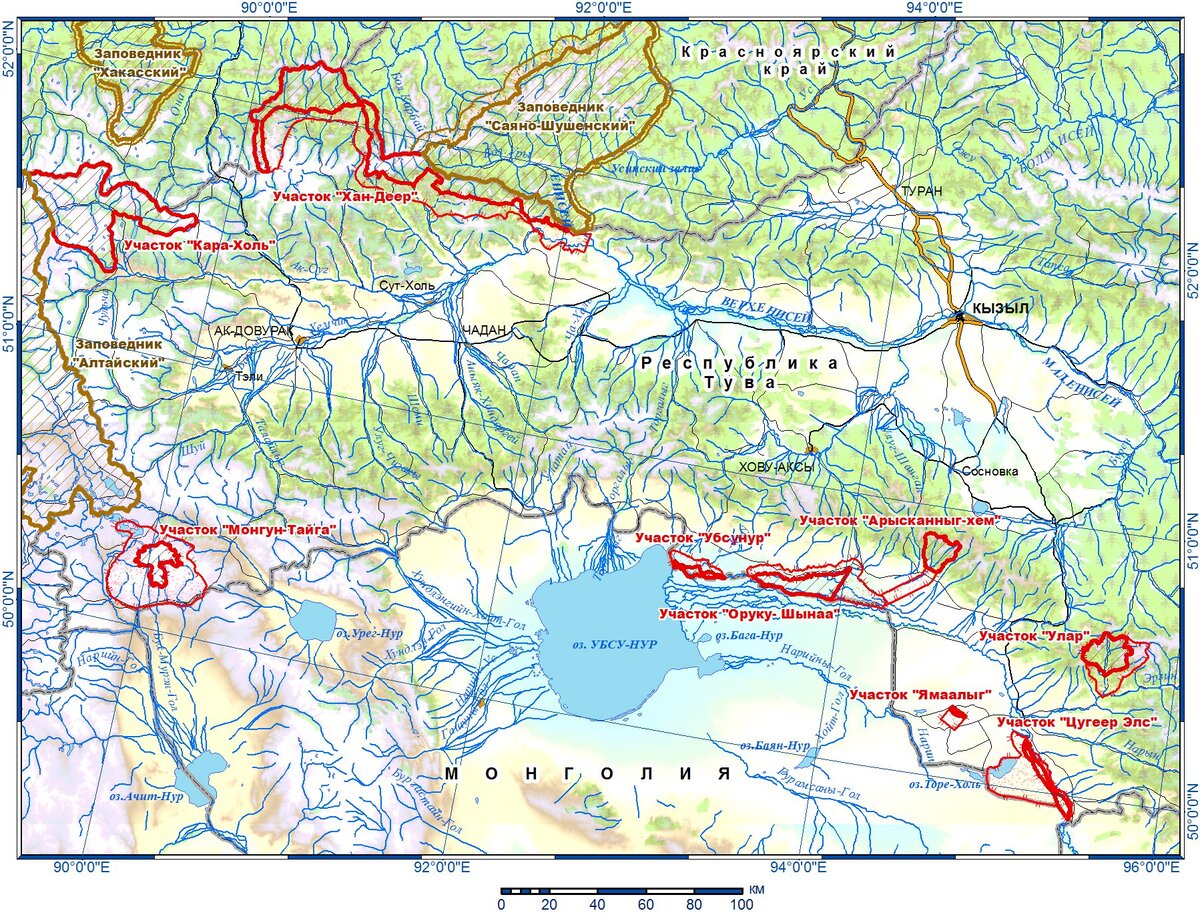 карта озера чаны