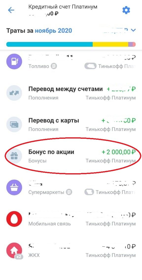 Начисление бонуса 2000 рублей