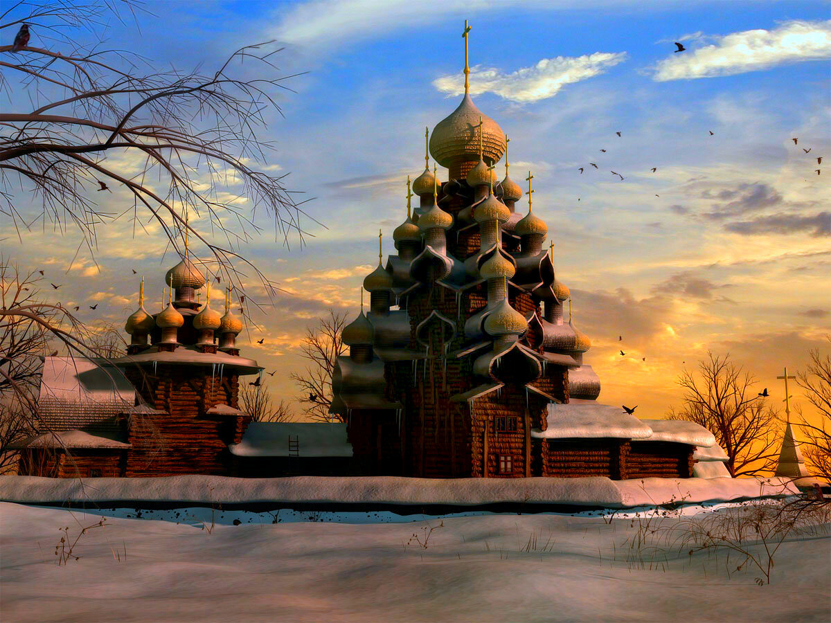 Кижи музей заповедник зимой