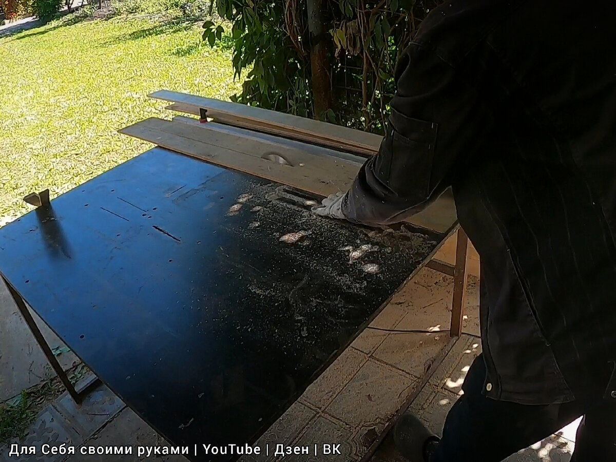 Распускаю фанеру на полосы