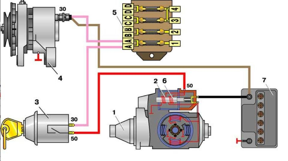 Схема подключения генератора ваз 2101 карбюратор - 81 фото