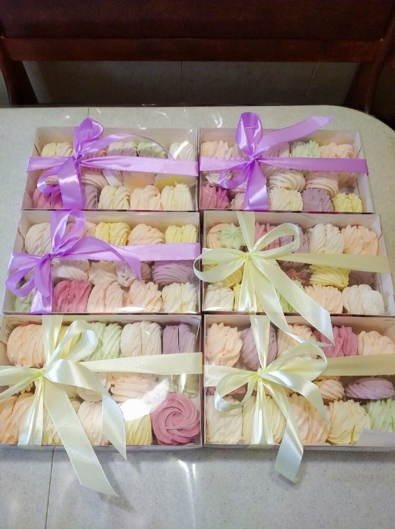 мои зефиры на заказ в подарочной упаковке