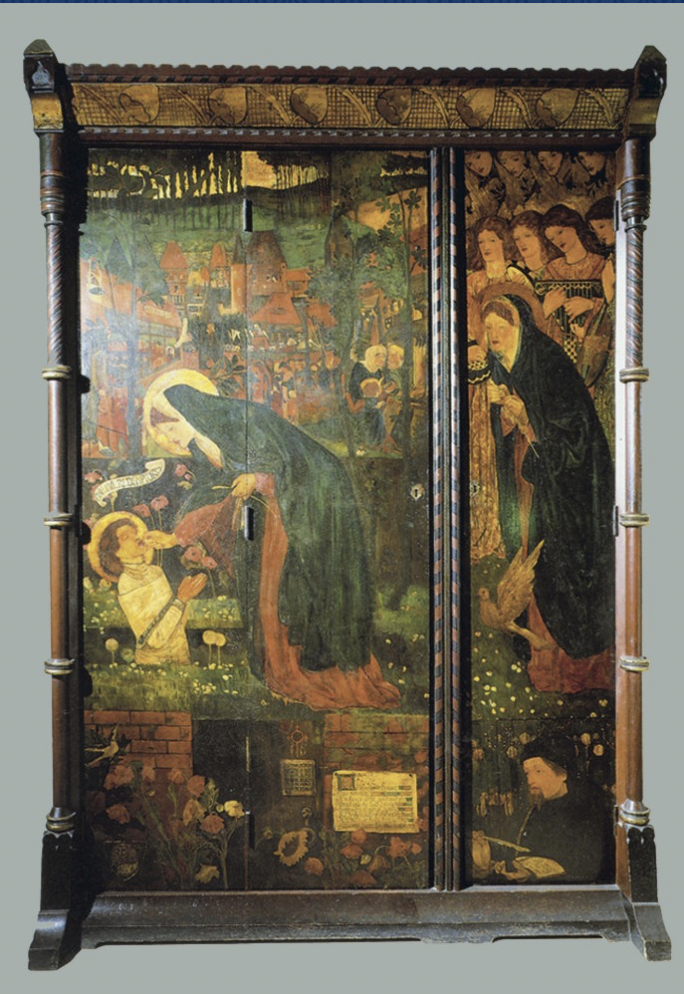 «Сказочный гардероб настоятельницы», расписанный Э. Бёрн-Джонсом и П. Уэббом и преподнесённый ими У. Моррису в качестве свадебного подарка. 1859