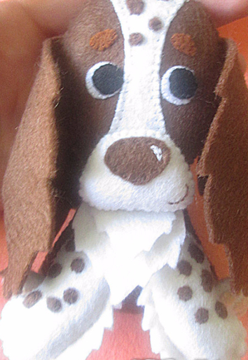 Игрушка собачка Корги из фетра