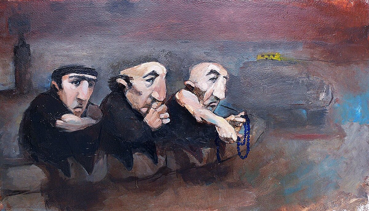 Картина "Таксисты" (2015) Седрака Великодного 
