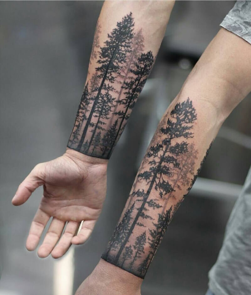 Татуировка деревья