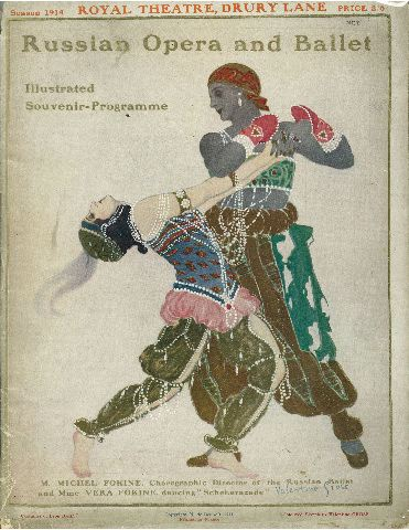 Афиша "Русских Сезонов" , июнь-июль 1914