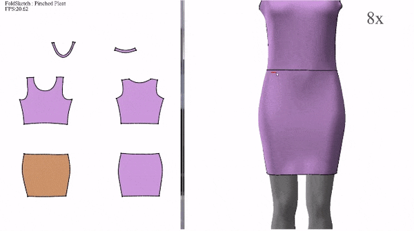 Технология быстрого создания складок на одежде