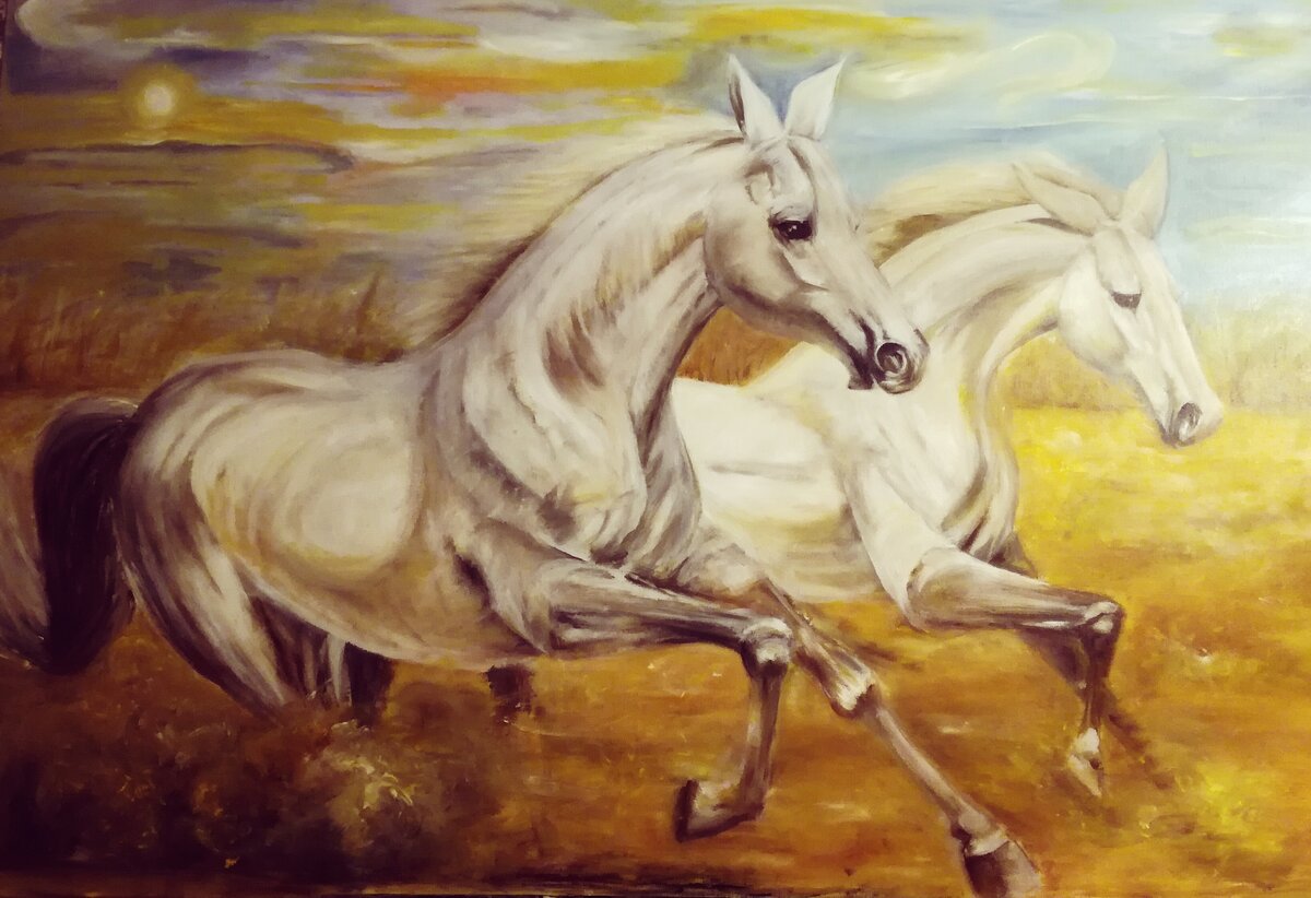 Лошадь маслом на холсте. Картина маслом лошадь. Парная картина лошади. Картина маслом жеребец Азербайджан.