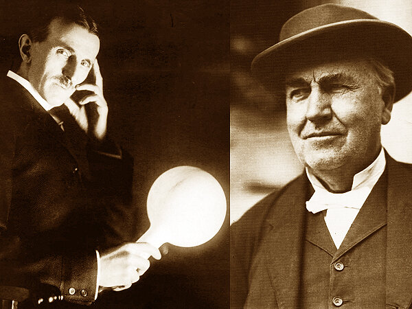 Никола Тесла и Томас Эдисон (источник: bingapis.com)