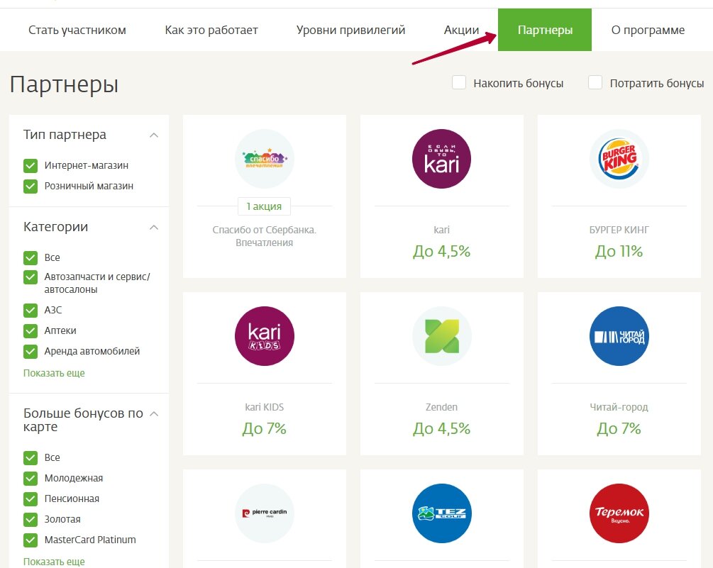 Партнеры Сбербанка