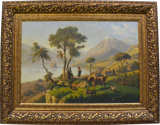"Полдень в горах". Эммануэль Декуланж Лотрек, Европа, 1853 г. Антикварный дом "Антарес".