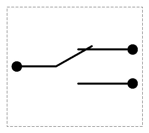 Внутренняя схема проходного выключателя (переключателя)