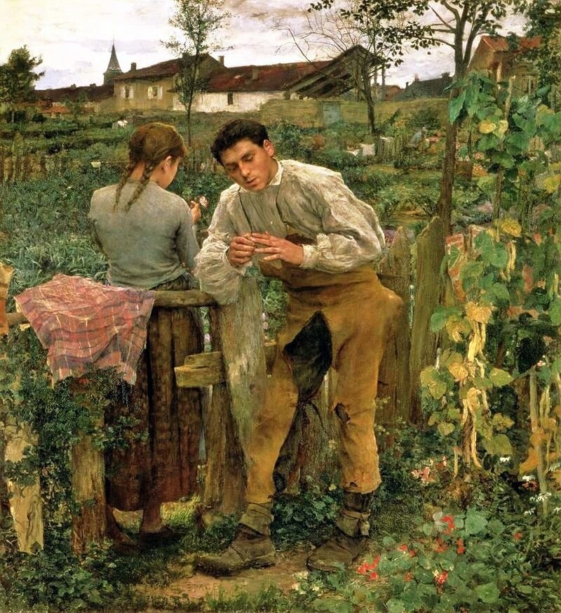 Жюль Бастьен-Лепаж «Деревенская любовь», 1882 год