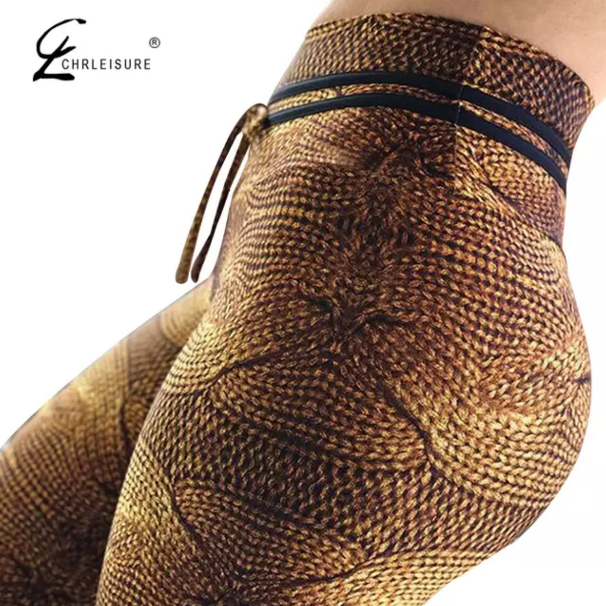 CHRLEISURE Высокая талия обтягивающие женские леггинсы для фитнеса имитация печати леггинсы Femme сексуальные Утягивающие легинсы Mujer