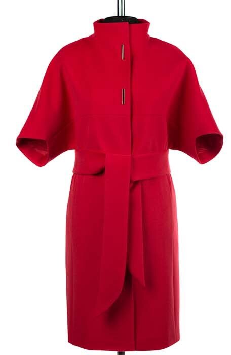 Фото пальто из красной ткани вид спереди