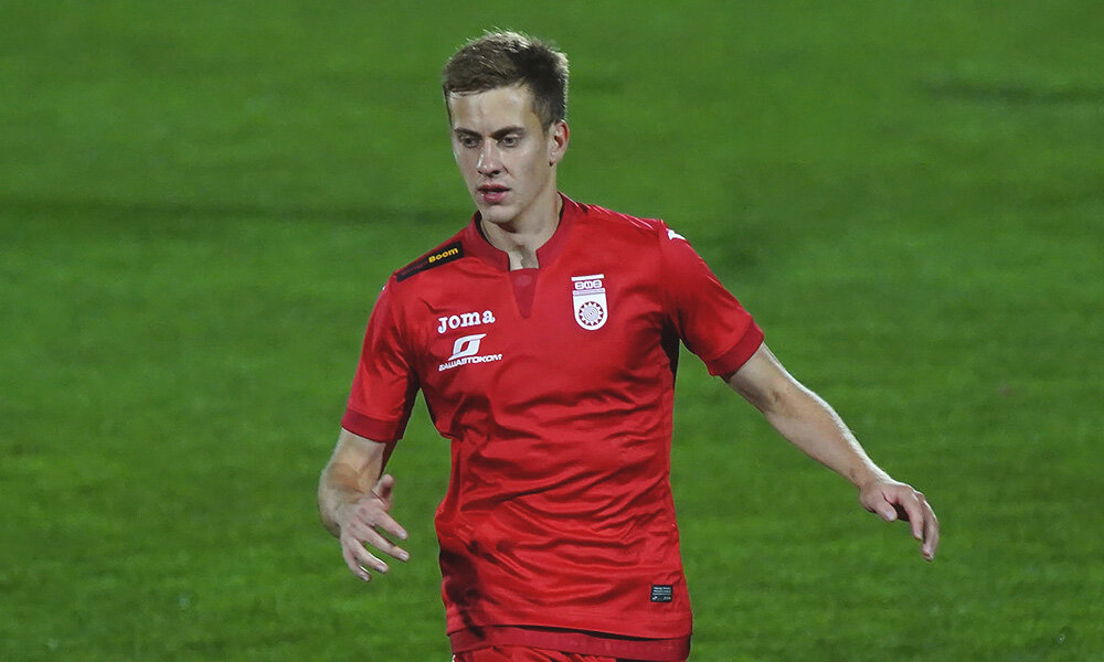 Даниил Фомин в игре за ФК "Уфа"