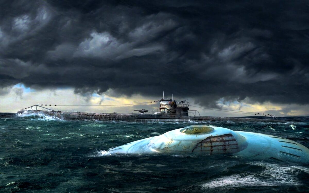 нло над морем