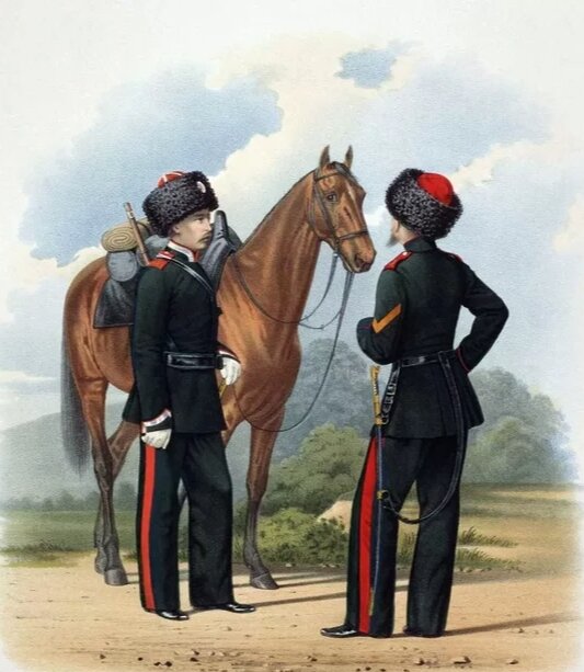 Казаки Сибирского казачьего войска, 1867 год.